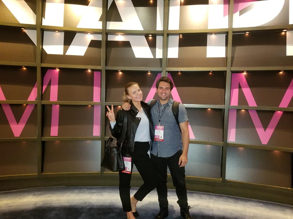 AH and Producer Kate Tumanova at the National Association of Television Program Executives, Miami 2019(1)
